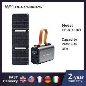 PB 100W Fast Charging Powerbank with Solar Panel